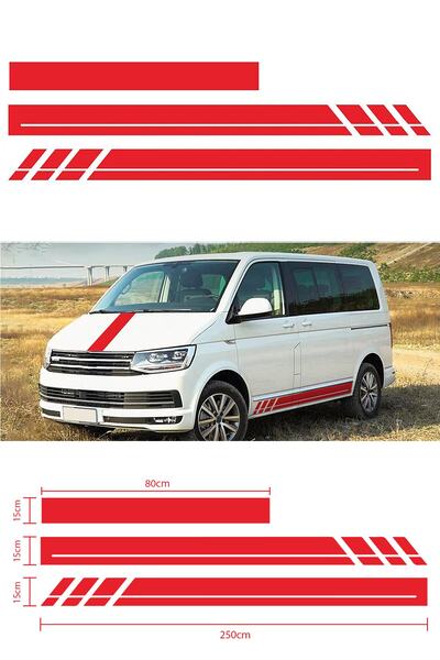 Dijitonline Transporter 3 Parça - Araba Sticker Oto Sticker 85x15 - 250x15cm