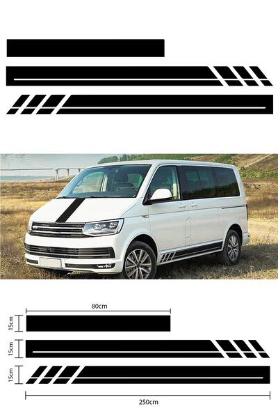 Dijitonline Transporter 3 Parça - Araba Sticker Oto Sticker 85x15 - 250x15cm