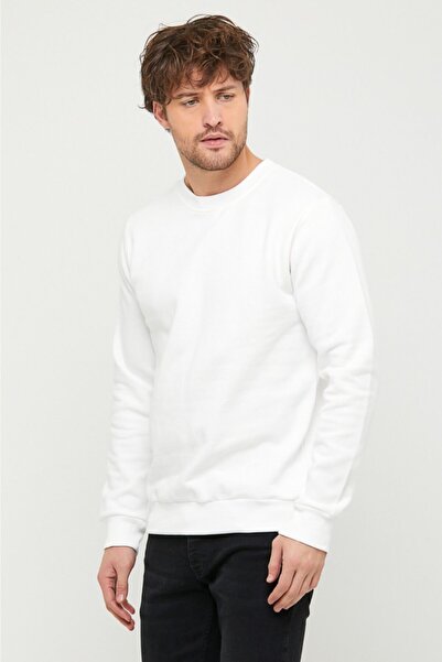 Baycombine35 Ανδρικό λευκό φούτερ Basic