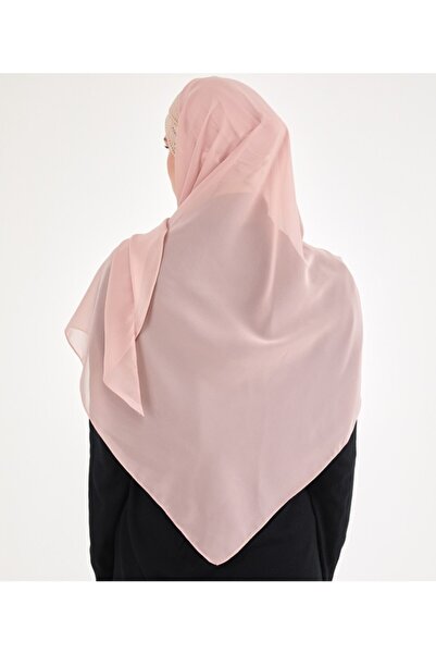 Differenza Triangle Chiffon Scarf - Powder Powder