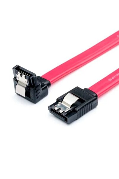 Oleas 40 Cm Sata Data Cable - 90 Degree - Metal Clip