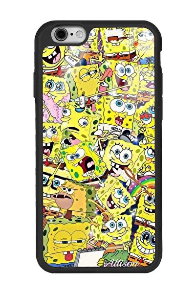 Spoyi Iphone 6 - 6s Sünger Bob Tasarımlı Glossy Telefon Kılıfı