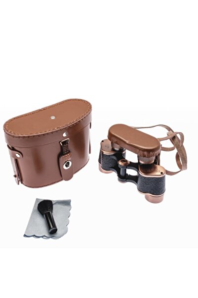 Baigish 6x24 Orjinal Deri Çantalı Prinç Kaplama Subay Dürbünü - Su Geçirmez -...