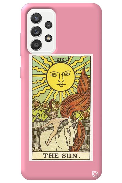 WANNA PROTECT Samsung Galaxy A52 Pink Color the Sun Inside Velvet Patterned S...