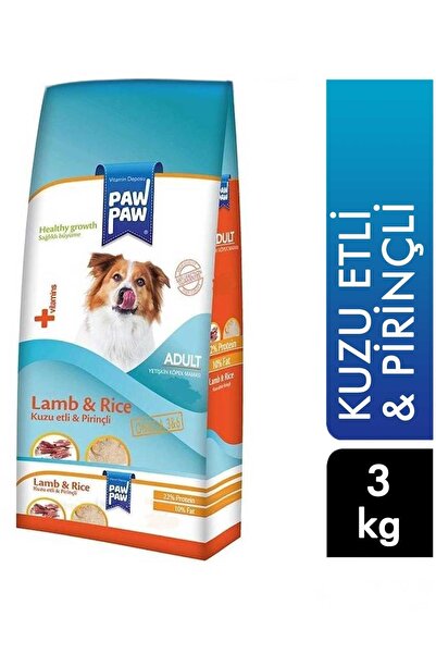 PawPaw Marka: Paw Paw Yetişkin Köpek Maması 3 Kg Kuzu Etli & Pirinçli 8681692100265 Kategori: Köpek