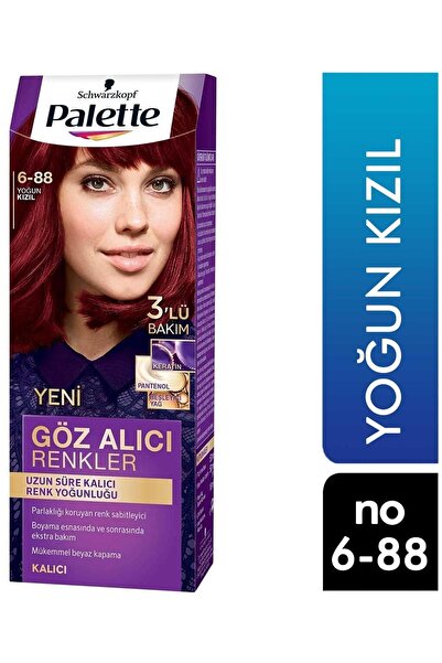 Palette Marka: Göz Alıcı Renkler Saç Boyası Yoğun Kızıl 6-88 3838824373850 Ka...