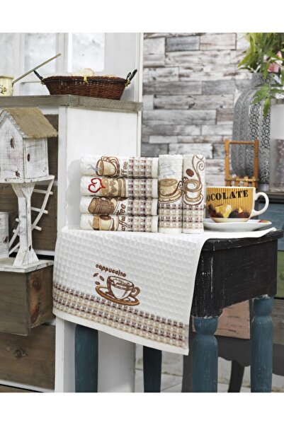 Berra Concept مناديل مطبخ مقاس 35x50 مصنوعة من القطن بنسبة 100%، سلسلة كابتشي...