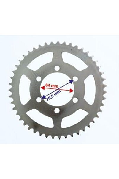 MOTOLİNAS Arka Dişli Cross Kuba Black Cat 428-48t Iç 106 Mm 6 Delikli