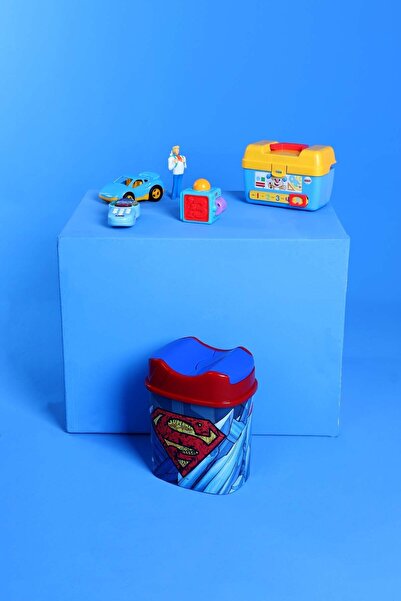 Tuffex Superman Lisanslı Çöp Kovası - Plastik Çocuk Çöp Kovası