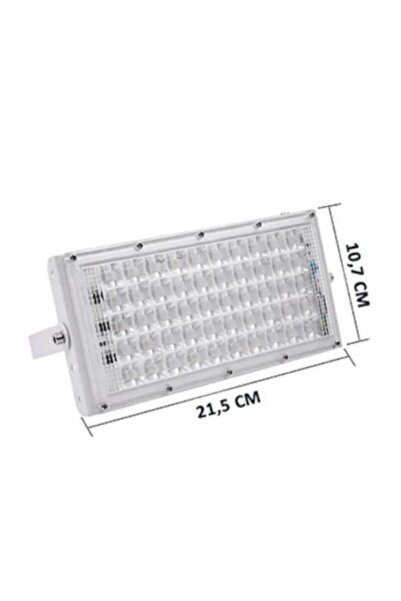 abnturk 50w 50 Ledli 220v Projektör Ip65 Slim Kasa Beyaz Işık Tak Çalıştır Özelikli