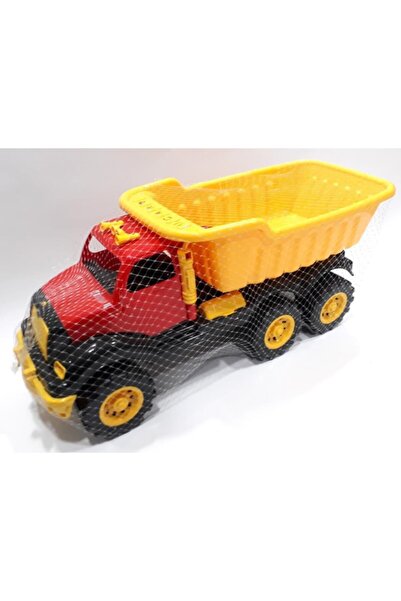 abnturk 66x29x23cm Ebatında Kırmızı Fonksiyonsuz Oyuncak 2 Kürekli Kamyon
