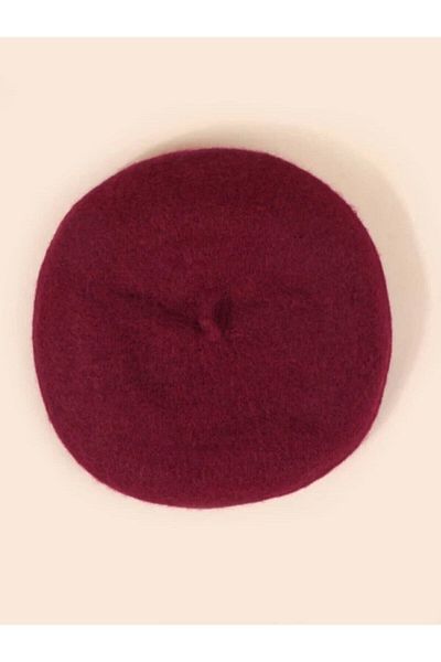 MinaCarin Child French Painter Felt Beret Claret Red
