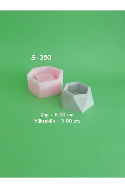 AnkaHobiMarket Küçük Geometrik Saksı Silikon Kalıp