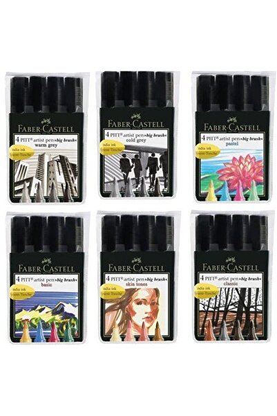 Faber Castell Pıtt Pen 4 Lü Poşet Bb 'klasik'' 5188167123