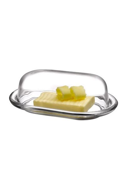 Paşabahçe 98402 Basic Glass Lid Butter Cheese Container 2 Pieces