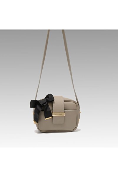 Black Ribbon Cross Box Bag with Accessory Detail