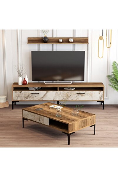 Variant Mobilya Variant Istanbul Tv Ünitesi Ve Orta Sehpa Takımı - Ceviz / Be...