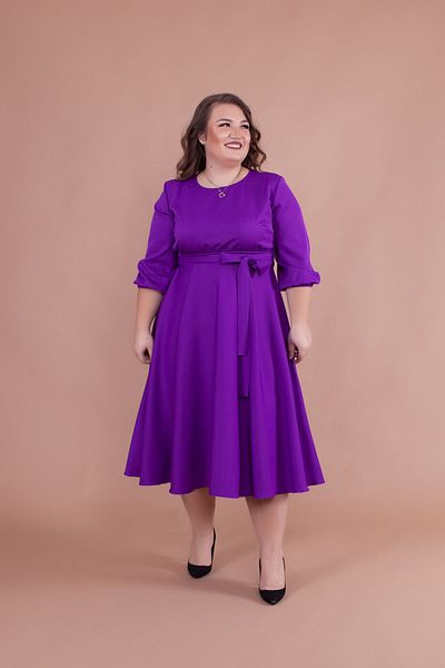 Bidoluelbise Women's Purple Midi Dress