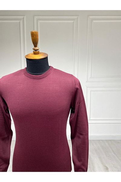 Sarar Πλεκτό πουλόβερ Ccs O Neck Claret Red
