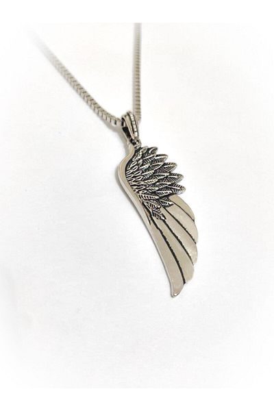 The Collection Eagle Wing Silver Men's Necklace