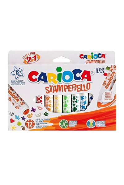 CARIOCA Stamperello 12'li Damga Ve Keçeli Kalem Seti