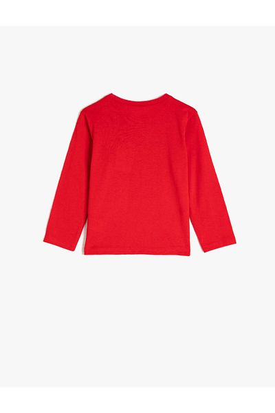Koton Long Sleeve Crew Neck Printed T-Shirt