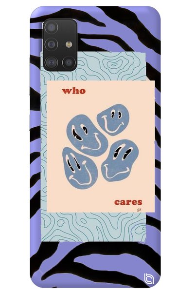 WANNA PROTECT Samsung A71 Lilac Colored Who Cares Velvet Patterned Silicone P...