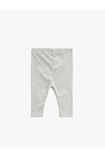 Koton Baby Girl Cotton Glittery Printed Normal Waist Tracksuit Bottoms