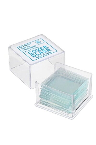 Yerli Lamel 200 Adet Kutu - Mikroskop Slayt Için - Cover Glass 18x18
