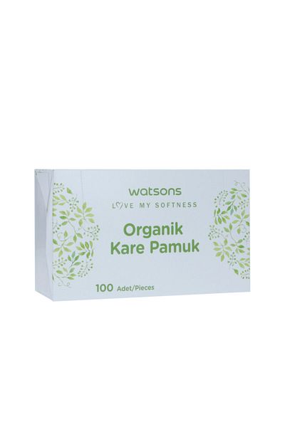 Watsons علبة قطن مربعة 100