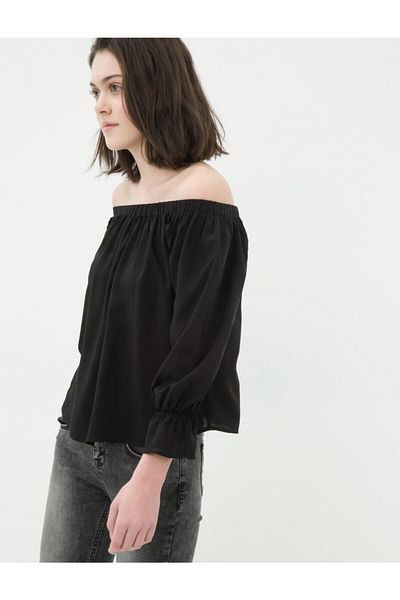 Koton Dámská černá halenka 6YAL61739JW