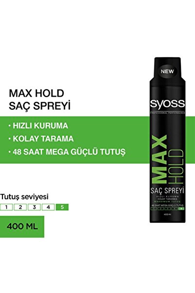 Syoss Marka: Maksimum Tutuş Sprey 400 Ml Kategori: Saç Boyası