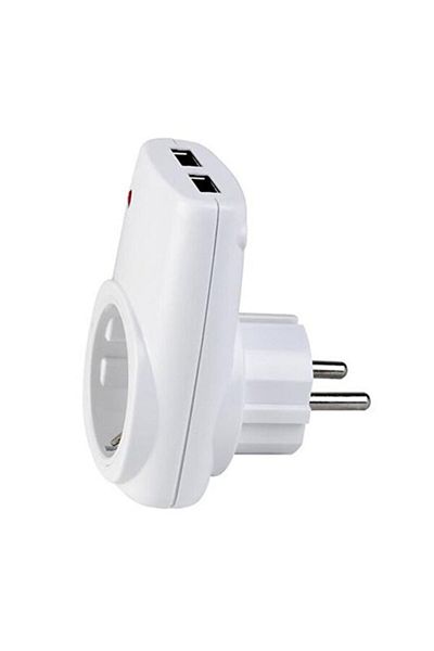 Horoz مقبس بمنفذ USB 2 مع حماية من التيار