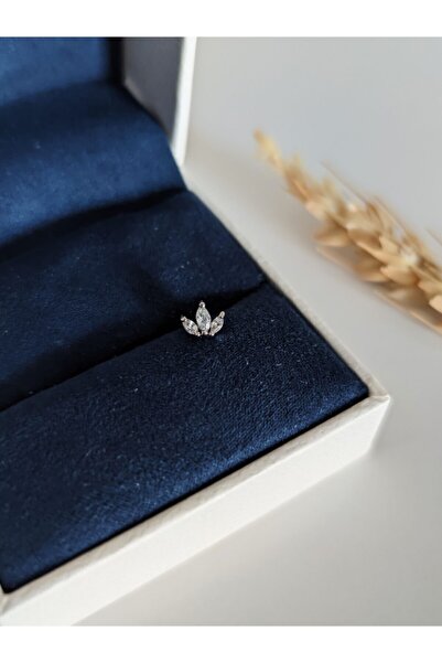 SU PERİSİ TAKI BİJUTERİ Cerrahi Çelik Gümüş Zirkon Lotus Çiçeği Piercing Tragus