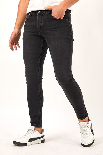 MODAMESTO Ανδρικό τζιν Anthracite Slim Fit Lycra Skinny Leg