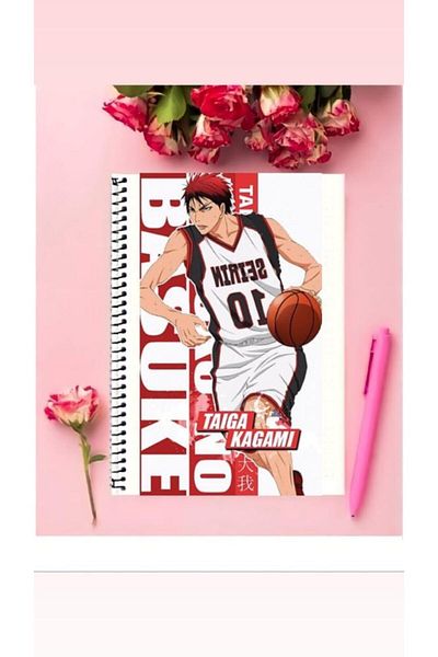 ROLLAS STORE Taiga Kagami Anime Notebook 1 Piece Special Design A4 Size Wired Checkered Notebook 21*29 Cm