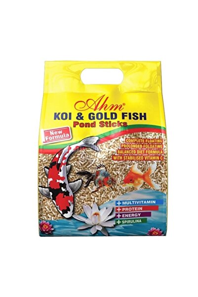 Ahm Pond 1 Kg Natural Sticks (sarı Pond) Balık Yemi