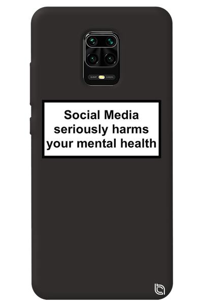 WANNA PROTECT Xiaomi Redmi Note 9 Pro Black Color Social Media Velvet Pattern...