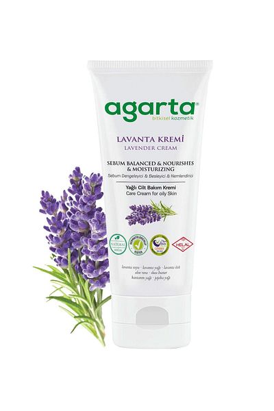 Agarta Natural Lavender Sensitive Skin Care Cream 75 Ml