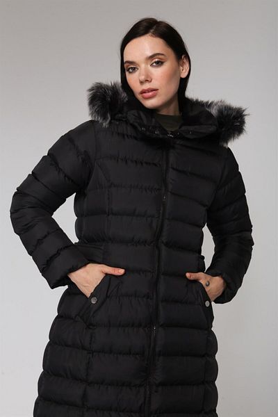 Olcay Plus Size Winterjacket - Black - Puffer