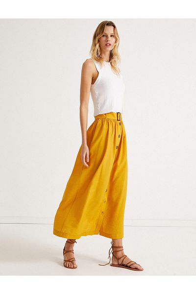 Koton Women's Yellow Skirt
