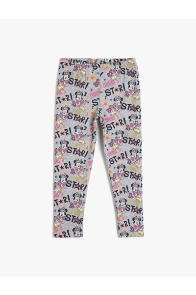 Koton Graue bedruckte Leggings für Mädchen
