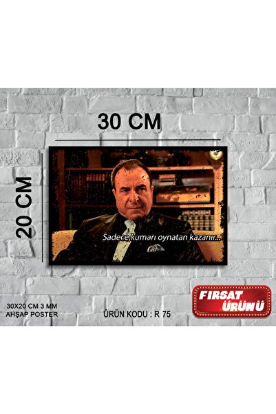 Deryalar Tablo Mehmet Karahanlı Kurtlar Vadisi Ahşap Retro Poster A + Kalite ...