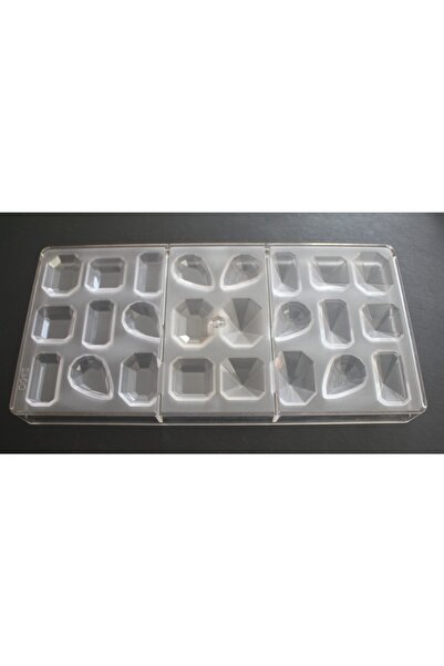 PASTRY PLANET قالب شوكولاتة من البولي كربونات ذو شكل هندسي