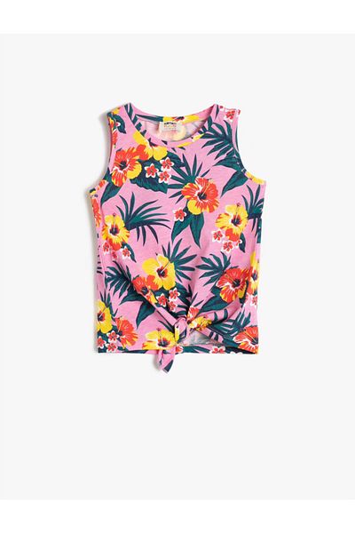 Koton Girl's Pink Patterned Patterned Undershirt
