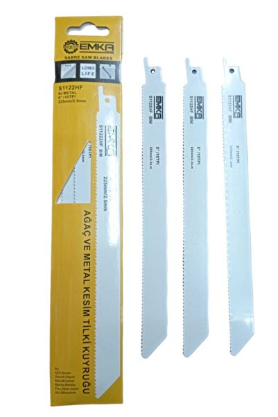 Emka Izcihırdavat Metal Ağaç Kemik Tilki Kuyruğu Testere Bıçağı 225mm 2,5m 3ad