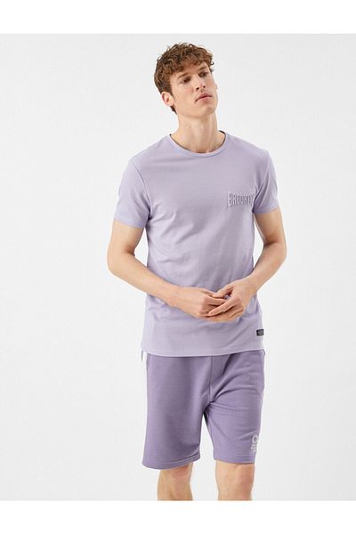 Koton Slogan T-Shirt Crew Neck Cotton
