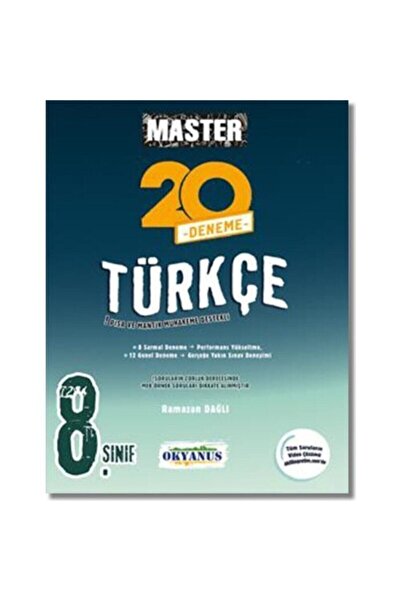 Okyanus Yayıncılık 8. Sınıf Master 20 Türkçe Denemesi - Okyanus