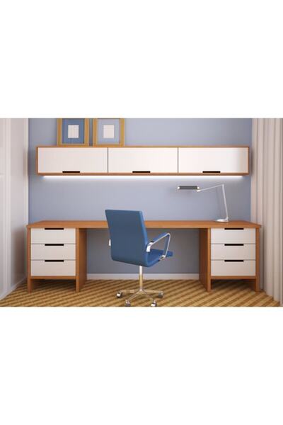 Genel Markalar "arwell Çalışma Masası Duvardan Duvara Üst Dolaplı "