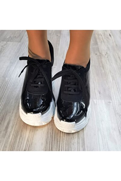 Ayakkabı Tutkusu Stilo ® Içten Gizli Topuk 10cm Spor Dolgu Topuk Ayakkabı